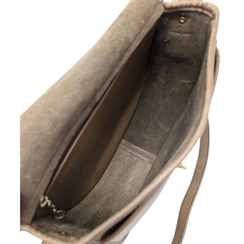 Coach‎ Saddlery Bag 9535 Putty Brown Leather NYC Crossbody Minimal Vintage